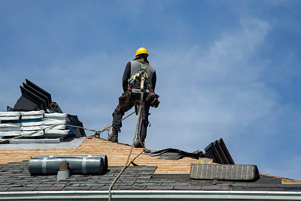 Professional Gutter Installation technician working in Nevada, MO